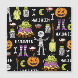 Halloween-symbolen, vintage naadloos thema