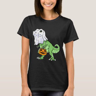 Halloween T Rex Dinosaur Geest Trick Or Treat Voor T-shirt