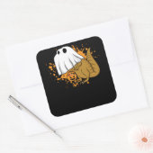 Halloween T Rex Dinosaur Ghost Trick or treat Vierkante Sticker (Envelop)