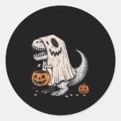 Halloween T-rex Dinosaur Sokysaurus Rex Boys Kids  Ronde Sticker (Voorkant)