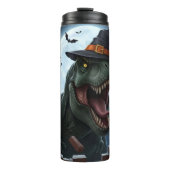 Halloween T-Rex Heksenhoed Vleermuizen Thermosbeker (Voorkant)