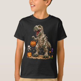 Halloween T Rex Mummie Kinderen T-shirt