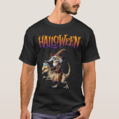 Halloween T-Rex Skeleton Ride T-shirt (Voorkant)