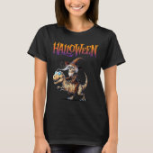 Halloween T-Rex Skeleton Ride T-shirt (Voorkant)