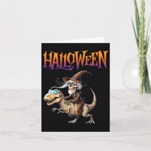 Halloween T-rex Skeletrit  Kaart