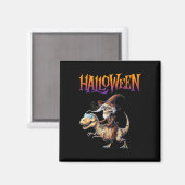 Halloween T-rex skeletrit  Magneet (Voorkant / Achterkant)