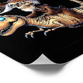 Halloween T-Rex Skeletrit  Poster (Hoek)