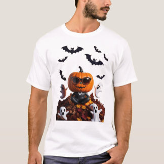 Halloween T-shirt - Creepin' It Real Pompoen Desig