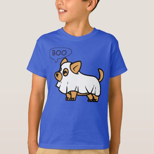 Halloween T-shirt, Doggie zegt "BOO" T-shirt (Voorkant)