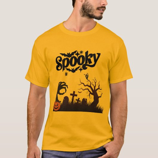 Halloween T-Shirt for Men –  Ghost & Scary design (Voorkant)