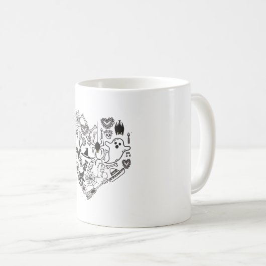 Halloween T_shirt, Halloween kostuums, Koffiemok (Voorkant rechts)