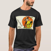 Halloween T-shirt.  Halloween-kunst, heksen
