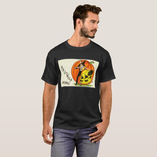 Halloween T-shirt.  Halloween-kunst, heksen T-shirt (Voorkant volledig)