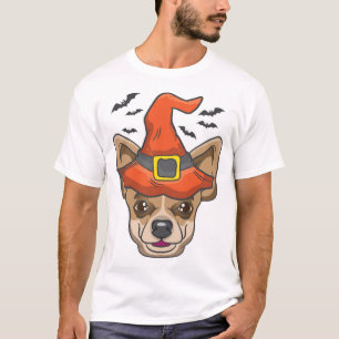 Halloween T-shirt Heks Chihuahua Kostuum Cadeau