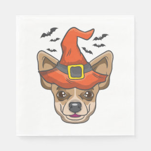 Halloween T-shirt Heks Chihuahua Kostuum Cadeau Servet