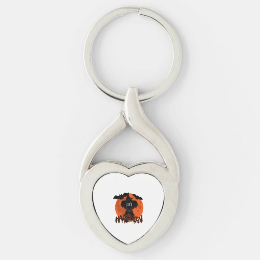Halloween T-shirt honden Sleutelhanger (Voorkant)