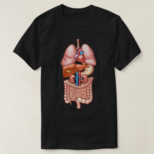 Halloween T Shirt Interne orgaandiagram Anatomie20 (Design voorkant)