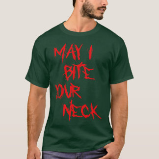 Halloween t-shirt mag ik in je nek bijten