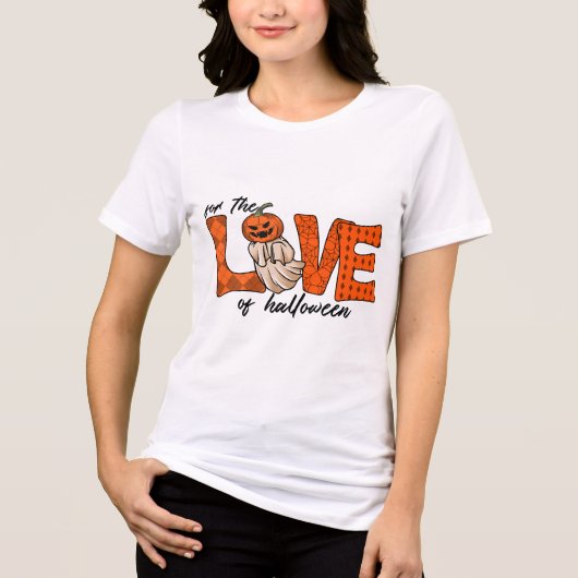 Halloween T-shirt met een liefdesthema (Voorkant)