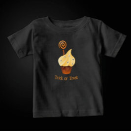 Halloween T-Shirt met Oranje Cupcake & aangepaste 