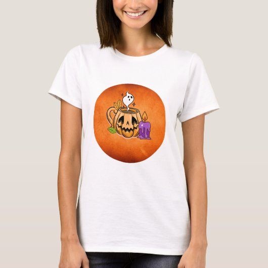 Halloween T-Shirt mit Kürbis-Motiv (Voorkant)