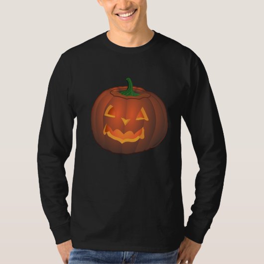 Halloween T-Shirt Pumpkin T-shirt Jack-o-lantern S (Voorkant)