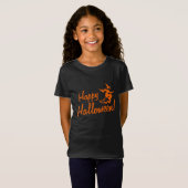 Halloween t shirt voor kinderen | heek op bezems (Voorkant volledig)