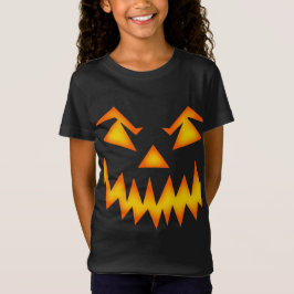 Halloween T-shirt voor kinderen, pompoen gezicht