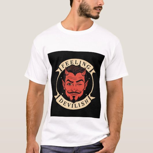 Halloween T-Shirt voor mannen Ik ben Delvish T-Shi (Voorkant)