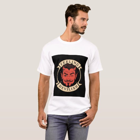 Halloween T-Shirt voor mannen Ik ben Delvish T-Shi (Voorkant volledig)