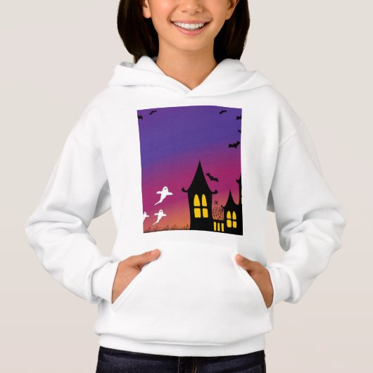 Halloween T-shirt voor meisjes Hoodie (Voorkant)