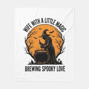 Halloween T-shirt voor vrouwen Vintage Heks Ketel  Fleece Deken