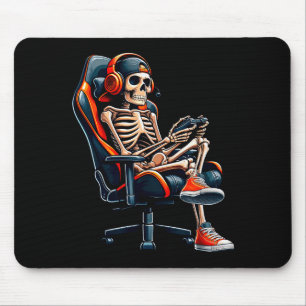 Halloween T-shirts Skelet Gamer Video Games Jongen Muismat