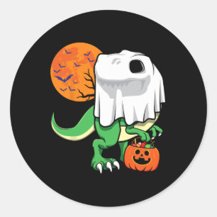 Halloween T-shirts voor jongens mannen dinosaurus  Ronde Sticker
