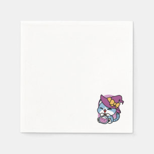 Halloween Tabby Cat – Heksen Pet en Potion Art Servet