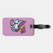 Halloween Tabby Cat – Witch Hat & Potion Art Bagagelabel (Achterkant horizontaal)