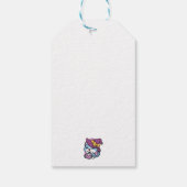 Halloween Tabby Cat – Witch Hat & Potion Art Cadeaulabel (Achterkant)