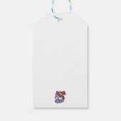 Halloween Tabby Cat – Witch Hat & Potion Art Cadeaulabel (Achterkant)