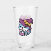 Halloween Tabby Cat – Witch Hat & Potion Art Glas (Achterkant)