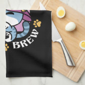 Halloween Tabby Cat – Witch Hat & Potion Art Theedoek (Quarter Fold)