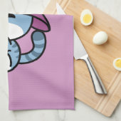 Halloween Tabby Cat – Witch Hat & Potion Art Theedoek (Quarter Fold)