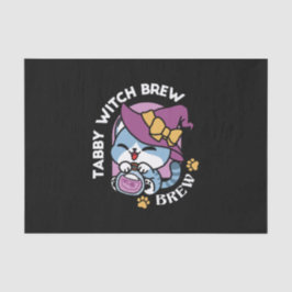 Halloween Tabby Cat – Witch Hat & Potion Art Tissuepapier