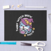 Halloween Tabby Cat – Witch Hat & Potion Art Tissuepapier (Craft)