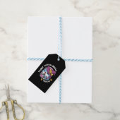 Halloween Tabby Kat – Heksenhoed & Toverdrank Kuns Cadeaulabel (Met Touw)