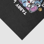 Halloween Tabby Kat – Heksenhoed & Toverdrank Kuns Tissuepapier (Detail)