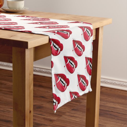 Halloween Table Runner 14 x 72 inch/Vampier Lips Medium Tafelloper (Voorbeeld)