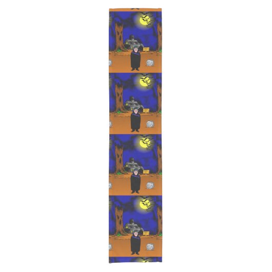 Halloween Table Runner Korte Tafelloper (Voorkant)
