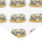 Halloween Tafelloper 14" x 72"/schedels (Hoek)