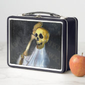 Halloween Talking Board Skeleton Metal Lunch Box (In situ)