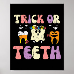 Halloween Tandarts Trick of Tanden Tand Kosten Poster